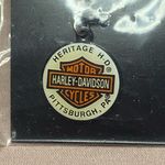 Women’s Harley Davidson Necklace Pendant Round Dip Dot .5” Diameter New Black Photo 0