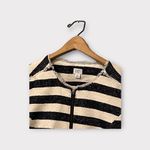 Crown & Ivy Womens Full Zip Coat Striped Size Small S New NWT $89 Photo 3