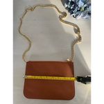 Like new! Brown Vegan leather‎ thin cross body gold chain Bag Photo 1