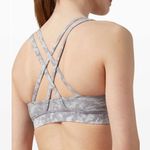 Lululemon Energy Bra Medium Support B-D Cup In Summer Shade Ice Grey Multi Sz 6 Photo 1