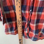 Hollister  red and blue plaid button down size L Photo 5