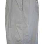 Eddie Bauer Legend 100% Cotton Tan Linden Midi Skirt Size 10 Photo 0