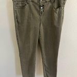 Torrid  Button Fly Skinny Jeans Olive Green 18 Photo 0
