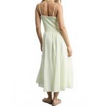 American Eagle AE V-Neck Smocked Bodice Midi Dress Lime NWT Small Photo 4