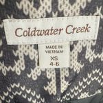 Coldwater Creek gray and white snowflake print puffer vest size XS Photo 4