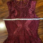 Venus  Crochet  Burgundy Lace fitted Sleeveless Top size 8 Photo 7