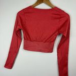 Aerie Offline Big Chill Seamless Long Sleeve T-Shirt Crop Top Sz Small Coral Photo 11