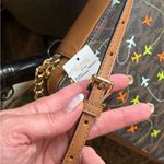 Michael Kors Authentic  leather/canvas airplane prints Crossbody Bag Photo 15
