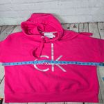 Calvin Klein  Jeans Pink Cropped Hoodie Sweatshirt Logo Size M Photo 9
