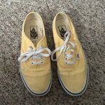 Vans Yellow Athletic Shoes Canvas Low-Top Photo 0