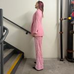 ASOS NWOT pink sequin glitter wide leg pants Photo 3