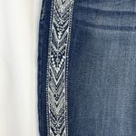 Cato  Plus Size 16 Denim Capris Blue Embroidered‎ Jeans Cropped High Rise 1557 Photo 5