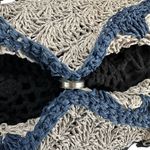 Straw Tote Bag Blue Photo 5