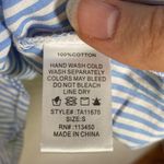 Lulumari floral embroidered cold shoulder striped babydoll top size S Photo 12