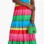 Alice + Olivia Lyndon Striped Halter Maxi Dress Photo 0