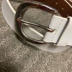 Steve Madden  women WHITE AND silver hanging CHAIN leather BELT Photo 3