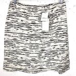 Anthropologie  Womens Bellevue My Way Mini Skirt Linen Blend White Black Small Photo 1