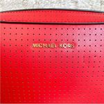 Michael Kors Perforated Ginny Red Leather Chain Bag Photo 11