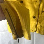 Moto Peplum Jacket Yellow Long Sleeve Size Small Photo 8