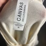 Bella Canvas Bella+Canvas‎ Womens Cream Oversized Checkered Smiley Face Graphic Tee Size XL Photo 3