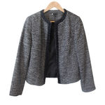 Carole Little Black & White Blazer | Women's Medium | Lined Classic Work Jacket Photo 0