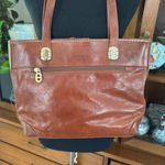 Vintage 90’s Mariano Orlandi Italian Tan Leather Tote Shoulder Bag Photo 1