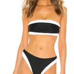 House of Harlow Ferris swimsuit Black and White Bandeau Bikini Set NWT Size M Photo 0
