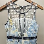 Anthropologie RYU  Tulle Fit and Flare Floral Dress Mesh Polka Dot Overlay NWT Photo 5