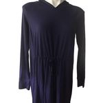 Soma Long Sleeve Navy Hooded Drawstring Tonic Photo 2