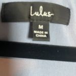 Lulus Poetic Love Dusty Blue Swiss Dot Long Sleeve Pleated Mini Dress Size M Size M Photo 7