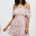 Self Portrait Blush 3D Flower Mini Dress Pink Size 4 Photo 0