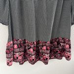 Style & Co Petite Floral Square Contrast Ruffle Bottom Shirt Top Blouse Medium Photo 4