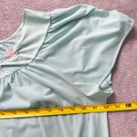 Shadowline Women's Nightgown Size M Blue Nylon Embroidered Yoke Flutter Sleeve Size M Photo 6
