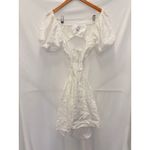Sabo Skirt Azel Dress Cut Out Mini Dress White Eyelet Medium Coquette Fairy Photo 5