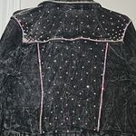 Custom Bling Jean Jacket Black Size M Photo 8