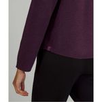 Lululemon Boxy Cotton-Blend Mockneck Sweater Heathered Vintage Plum Size XS/S Photo 6