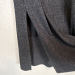 Banana Republic  Maxi Shine Sweater Skirt Size XL Black Lurex Yarn Side Slits Photo 2