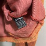 POL Pumpkin Spice Striped Cropped Oversized Button Down Top Photo 8