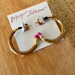 Betsey Johnson NWT  Pencil Hoop Earrings Photo 1