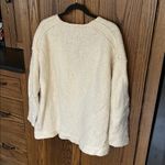 Free People  Lofty Alpaca Blend V Neck Ivory‎ White Sweater Cozy Women's Medium Photo 9