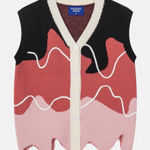 Aelfric Eden Irregular Color Block Chunky Knitted Sweater Vest Size Medium Photo 0