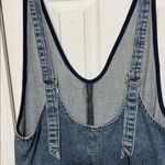 We The Free  Blue Denim Jumpsuit Romper Shortalls Size Medium Photo 3