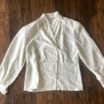 Vintage 90s White Double Breasted Dress Blouse Size 6 Photo 2