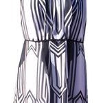 Cache Black White Lined Halter Top New Key Hole Back Tie At Neck Lined NWT $128 Photo 3