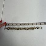 Coldwater Creek  Goldtone Necklace & Bracelet Chunky Linked Statement Rhinestone Photo 9