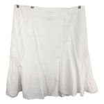 Catherines  Plus Size 26W 28W Midi Skirt 3X White Linen A-Line Flared Elastic 641 Photo 0