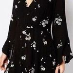 Free People  Black Jasmine Embroidered Long Sleeve Mini Dress 2 Photo 0