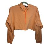 Adidas Orange 3 Bar Cropped Hoodie Photo 0