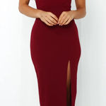 Hello Molly Women's Broken Spell Red Midi Dress Sz 8 NWT Bodycon Spaghetti Strap Photo 0