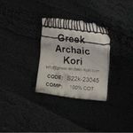Greek Archaic Kori Black Cotton Gauze Tiered Flowy Maxi Halter Dress, Sz XS Photo 10